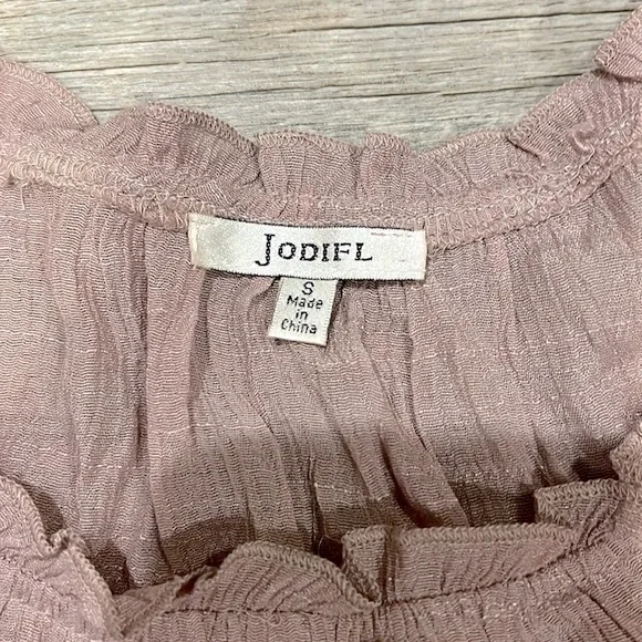 Jodifl Boho Lace Trim Muted Mauve Tunic / Mini Dress New - Picture 6 of 9